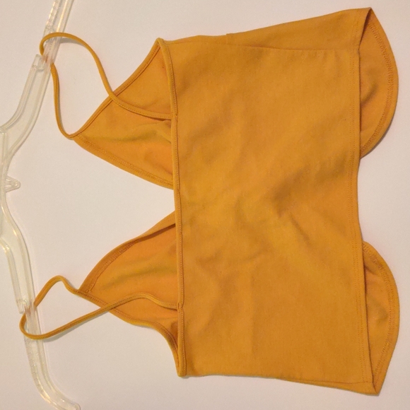 Zara, M, Mustard Yellow, Spaghetti Strap Crop Top - Picture 4 of 6